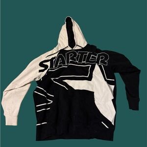 STARTER Black and Cream Two-Tone Sweatshirt